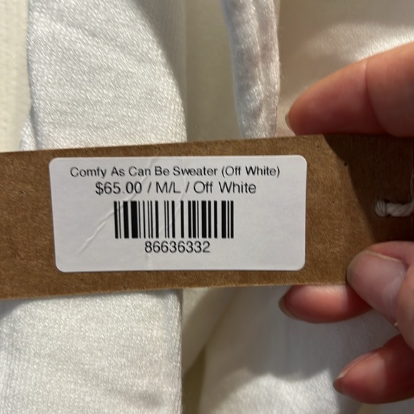 Comfy as can be sweater - Off White - Picture 6 of 9